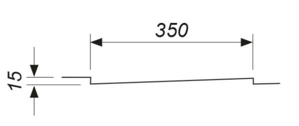 Spektrum tērauda jumta dakstiņi tehniskā specifikācija sānu projekcija